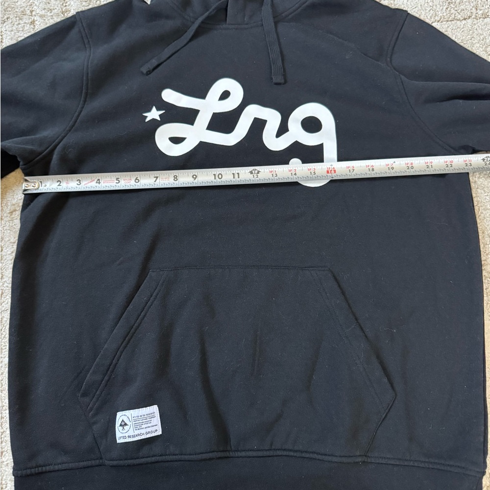 LRG Black Crewneck Hoodie with White Logo - Picture 7 of 8